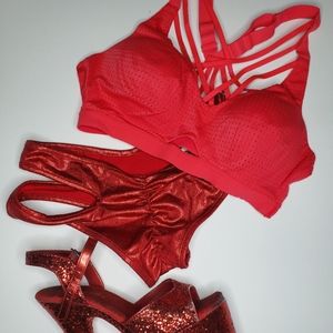 Victoria's Secret - VSX - Red Strappy Sports Bra